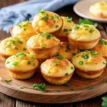 Fluffy cottage cheese egg bites on a plate