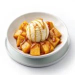 Rum fried pineapple with ice cream