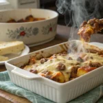 Poor Man Husband Casserole hot and fresh from oven