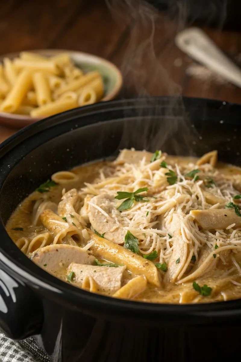 crockpot buffalo wild wings garlic chicken pasta cooking